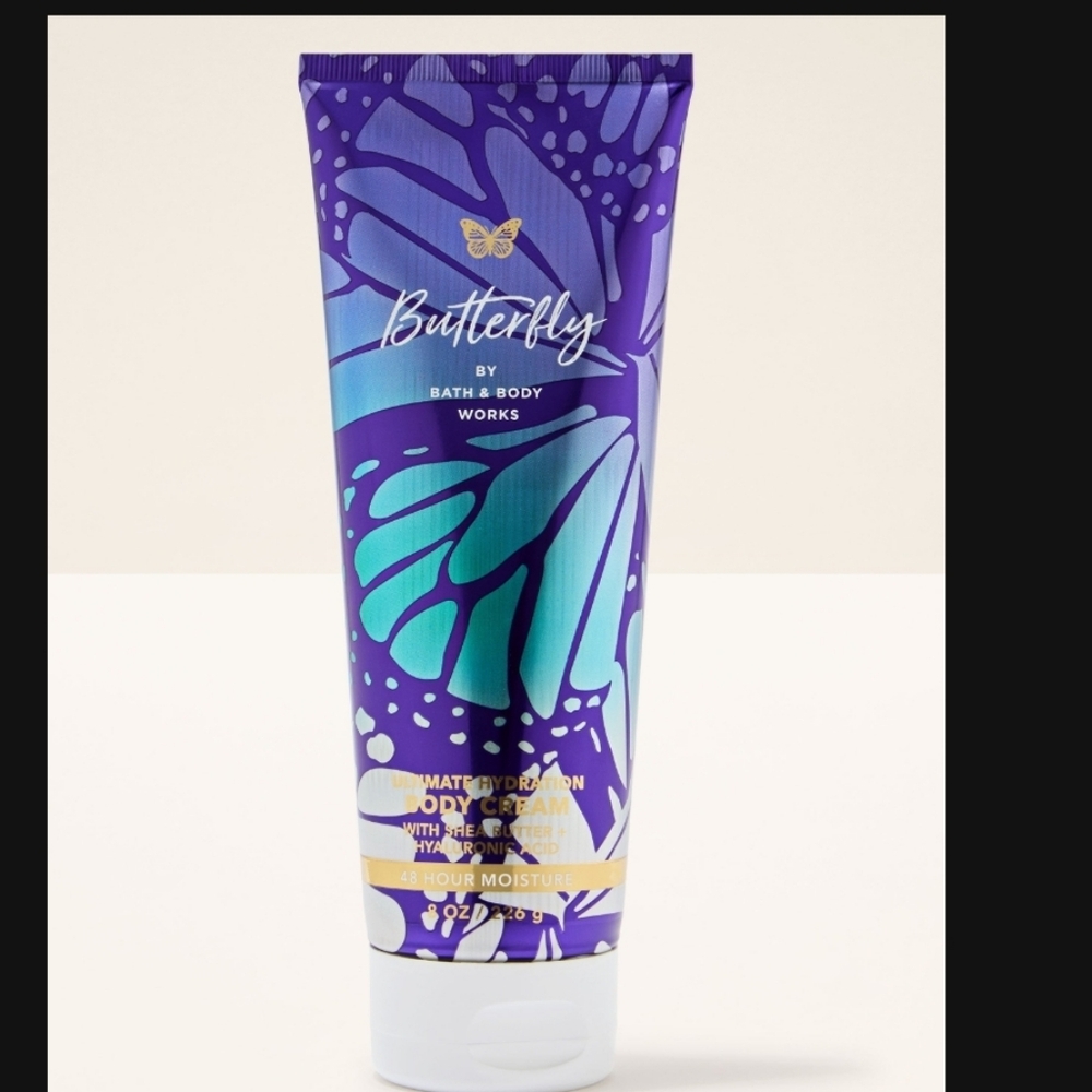Bath & Body Works Butterfly Body Cream - Purple and Blue